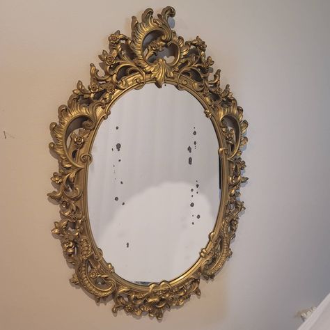 Vintage Mirror Wall Decor, Regency Mirror, Hollywood Regency Mirror, Vintage Gold Mirror, Gothic Mirror, Victorian Mirror, Baroque Mirror, Photos Frame, Gold Framed Mirror