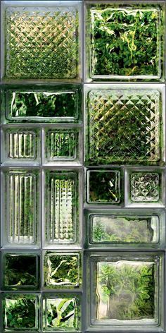 Glass Blocks, Alam Semula Jadi, Dream House Decor, Green Aesthetic, Dream Home Design, Future House, Home Deco, Interior Exterior, Art Wallpaper