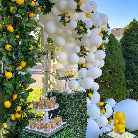 Birthday Goals, Candy Cart, Balloon Backdrop, Lemonade Stand, Everything Is Fine, 13th Birthday, Party Planner, Party Decor, Lemonade