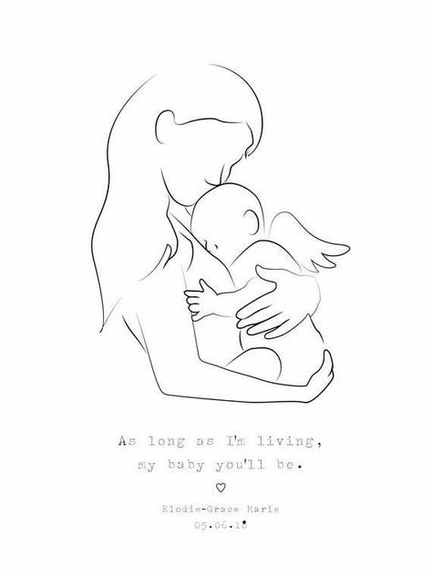 Angel Baby Drawing, Mutterschaft Tattoos, Angel Baby Quotes, Baby Memorial Tattoos, Angel Baby Art, Baby Angel Tattoo, Angel Bebe, Angel Babies, Baby Loss