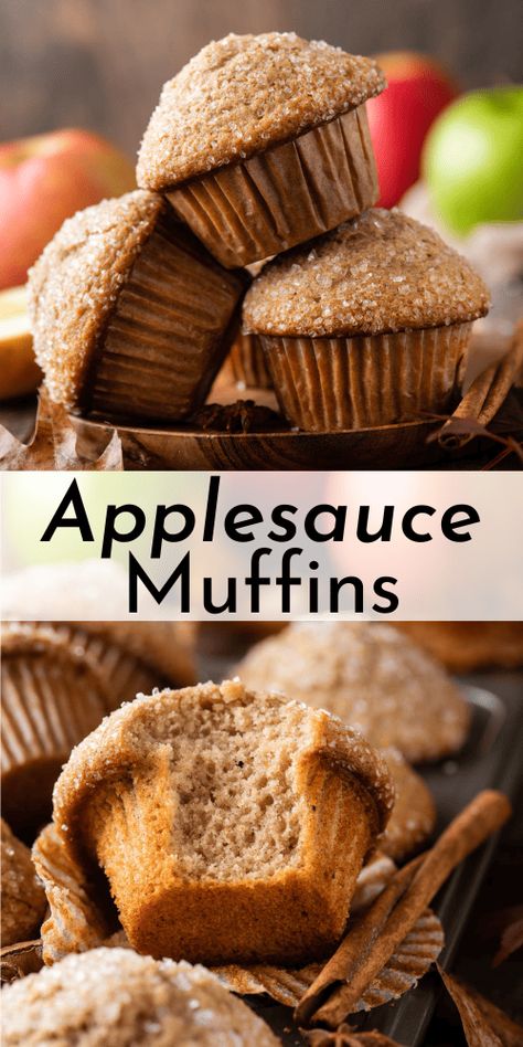 You don't need advanced baking skills to whip up amazing, bakery-style muffins - just follow my proven and uncomplicated steps. Packed with applesauce and autumnal spices, your loved ones will be asking for seconds of these Apple Muffins! Easy Applesauce Muffins, Applesauce Muffin Recipe, Freeze Muffins, Caramel Apple Cookies, Apple Muffin Recipes, Baking Skills, Applesauce Muffins, Cookie Cookbook, Bakery Style Muffins