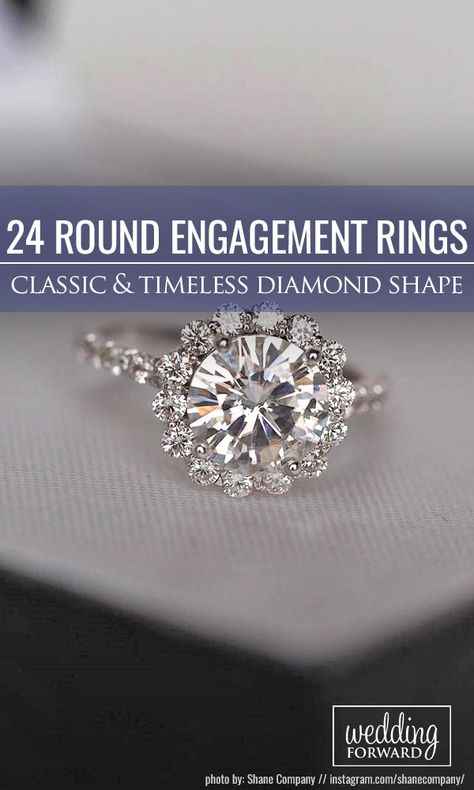 24 Top Round Engagement Rings ❤ Round cut engagement rings have many variations. The most sparkle will be diamond rings with the highest cut grades. See more: http://www.weddingforward.com/round-engagement-rings/ #wedding #round #engagement #rings Round Engagement Setting, Round Diamond Engagement Ring Settings, Reset Diamond Ring Ideas, Ring Settings For Round Diamond, 3 Carat Round Engagement Ring, 1 Carat Round Engagement Ring, 2 Carat Round Engagement Ring, Round Engagement Ring Settings, Diamond Rings Round