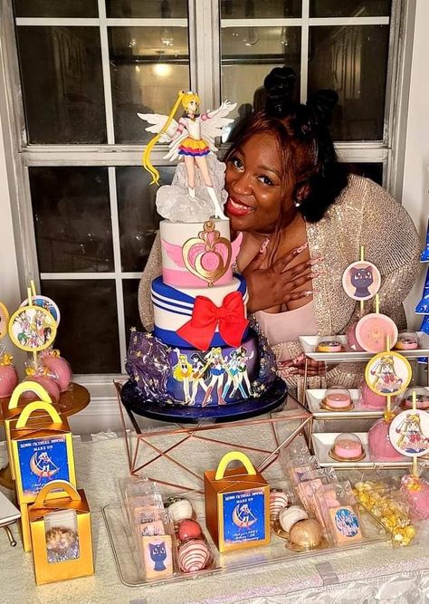 Sailor Moon Sweet 16, Sailor Moon Decorations, Sailor Moon Birthday Party Ideas, Sailor Moon Birthday Party Decorations, Sailor Moon Birthday Party, Sailor Moon Cakes, Sailor Moon Party, Sailor Moon Birthday, Moon Food