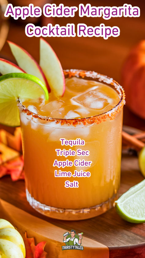 "Discover the perfect blend of flavors with our Apple Cider Margarita 
Cocktail Recipe! This delightful drink combines the crisp taste of apple 
cider with the classic margarita, making it an ideal choice for fall 
cocktails. Whether you're hosting a gathering or enjoying a cozy night in, 
this easy cocktail recipe is sure to impress. Embrace the season with this 
refreshing twist on apple cocktails and explore delicious margarita 
variations that celebrate autumn!" Margarita Variations, Apple Margarita Recipe, Cider Margarita Recipe, Easy Apple Cider Recipe, Fall Margarita, Apple Cocktails, Apple Cider Margarita, Cider Margarita, Apple Margarita