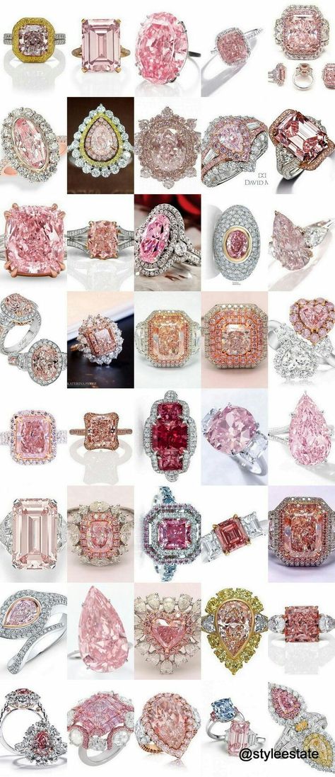 Pink Diamond Rings, Fancy Pink Diamond Ring, Dig Jewelry, Stunning Rings, Nude Bags, Oc Reference, Yellow Diamond Ring, Rings And Bracelets, Chanel Art