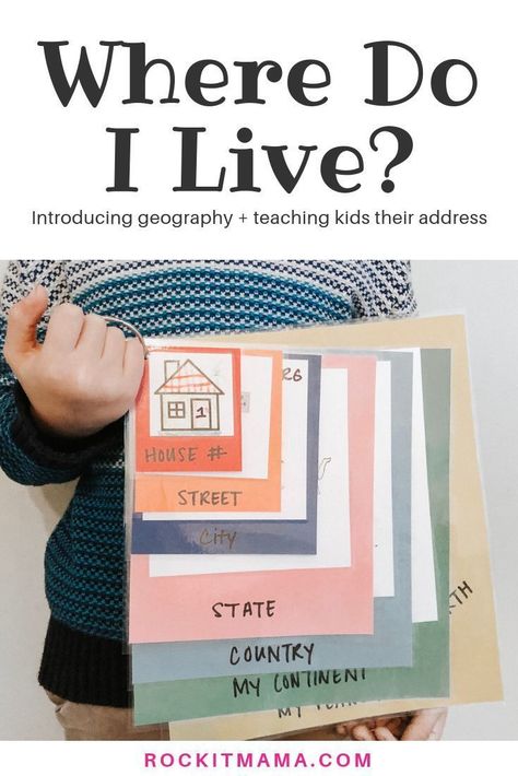 Where Do I Live, Uppfostra Barn, Maluchy Montessori, Woman Lingerie, Homeschool Learning, Homeschool Kindergarten, Aktivitas Montessori, Homeschool Activities, Kids Learning Activities