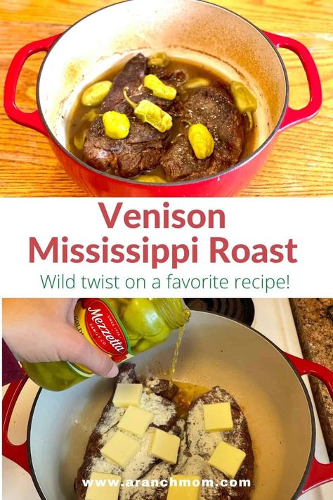 Deer Roast Crockpot, Venison Roast Crockpot, Deer Tenderloin Recipes, Deer Roast, Elk Recipes, Venison Backstrap, Venison Roast, Mississippi Pot, Deer Recipes