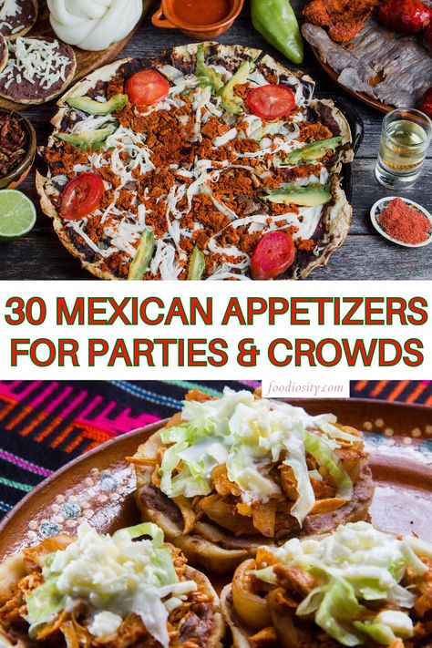 Mexican Appetizers Crockpot, Mexican Dinner Party Recipes, Mexican Street Corn Appetizer, Fancy Mexican Appetizers, Margarita Party Food, Mexican Happy Hour Appetizers, Taco Night Appetizers Parties, Mexican Christmas Party Food, Mexican Food For A Crowd Parties