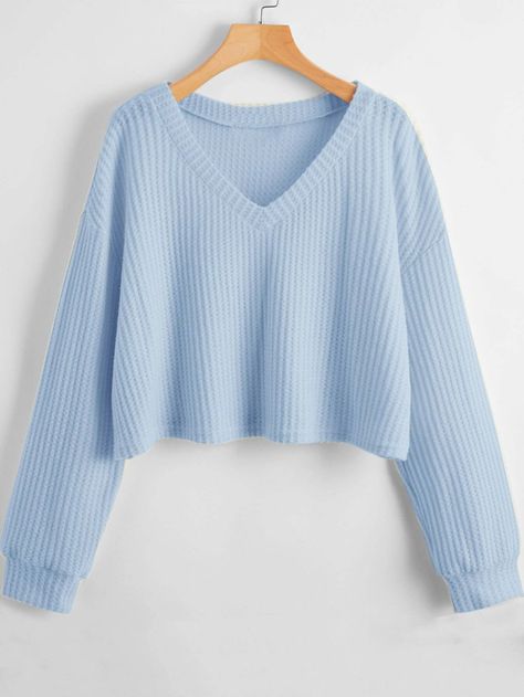 Adrette Outfits, Pullover Outfit, Cropped Pullover, Waffle Knit Sweater, Cute Preppy Outfits, Simple Trendy Outfits, Cute Everyday Outfits, Cute Simple Outfits, Really Cute Outfits