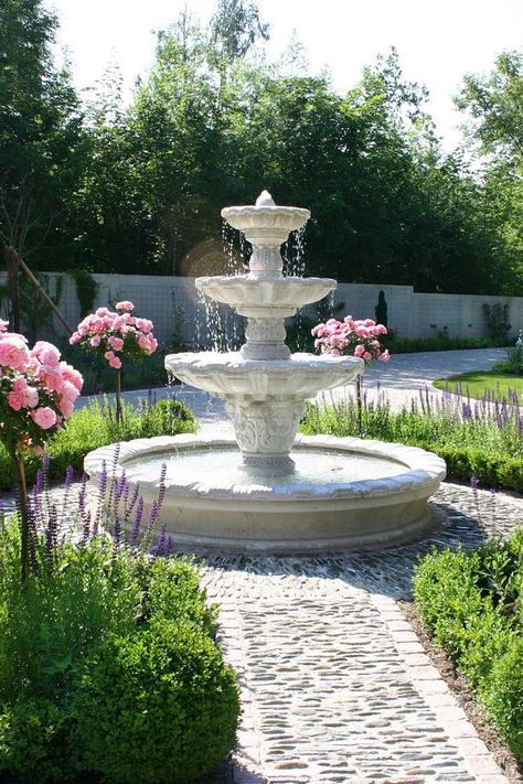 Fountain Landscape, Water Fountain For Home, Water Fountain Design, Air Mancur, Garden Water Fountains, Fountain Design, Water Fountains Outdoor, Water Fountains, Garden Fountain