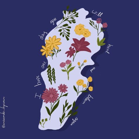 Nour Tamim on Instagram: ““Dear Lebanon, I hope one day you will heal and bloom again” 🌸🌻🌼🌺🕊 . . . . . . . . #lebanese_artists #lebanese_artist #Lebanese_art…” Lebanese Illustration, Lebanon Drawing Ideas, Lebanese Art, Lebanon Art, I Hope One Day, Heart Drawing, Lebanon, One Day, I Hope