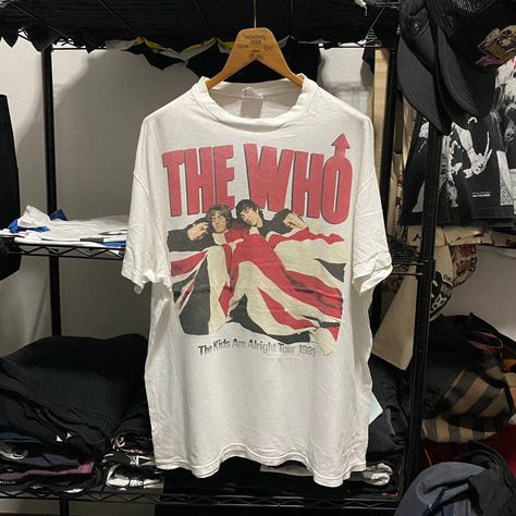 Vintage VINTAGE 80S THE WHO T-SHIRT | Grailed Vintage Royal Aesthetic, Concert T Shirts, Vintage Concert T Shirts, Concert Merch, Brand Ideas, Rock Tees, Retro Tee, The Who, Vintage Rock