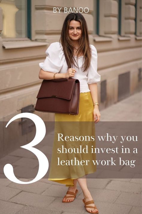 Are you dreaming about that classy leather work bag and looking for a reason to buy it? Here is 3 reasons why you should invest in a leather work bag. We are a female founded brand for women working towards their dreams. For women by women. Best Laptop Bag For Women, Office Bags For Women, Classy Office, Leather Work Bag, Work Handbag, Laptop Bag For Women, Office Bag, Women Office, Handbag Organization