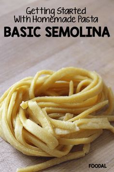 Semolina Pasta Recipe, Pasta Recipes Homemade, Homemade Pastas, Diy Noodles, Noodle Doodle, Homemade Pasta Dough, Pasta Dough Recipes, Semolina Pasta, Homemade Pasta Recipe