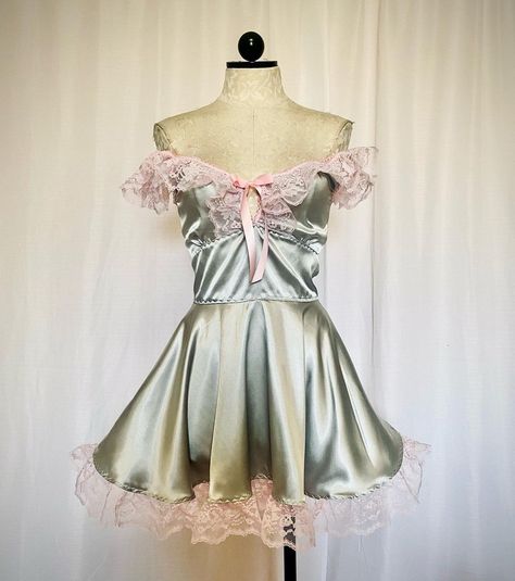 Cute Angel Dresses, Satin Dresses Coquette, Angel Corset Dress, Fairy Dress Silk, Fairy Costume Silk Dress, Short Silky Dress, Corset Dress Short, Satin And Lace Dress, Silk Dresses Outfit