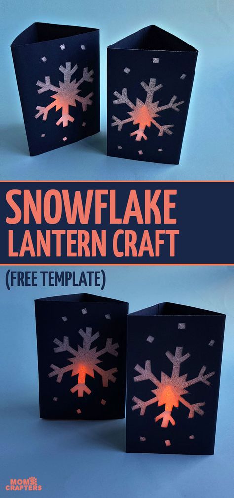 Winter Paper Crafts, January Craft, Easy Winter Crafts, Easy Crafts For Teens, January Crafts, December Crafts, Lantern Craft, Snowflake Craft, Snow Flakes Diy