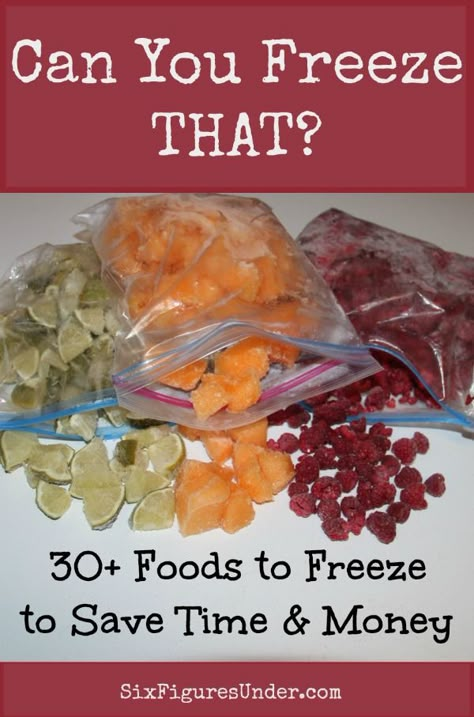 You might be surprised at all the different foods you can freeze. Here's a list of 30+ foods you can freeze, along with some tips for each one. Save money and time by maximizing the use of your freezer! Foods To Freeze, Different Foods, Six Figures, Eat Better, Food Info, Freezer Cooking, Make Ahead Meals, Frozen Meals, Freezer Meals