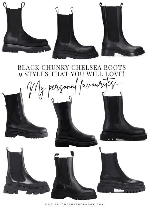 Black Chunky Chelsea Boots – 9 Styles You Will Love! Black Chealse Boots Women Outfit, Chunky Chelsea Boots Women, Outfits With Black Chelsea Boots, Black Chunky Boots Outfit, Chunky Chelsea Boots Outfit, Black Chunky Chelsea Boots, Black Chelsea Boots Outfit, Chelsea Boot Outfits Women, Ugg Chelsea Boots