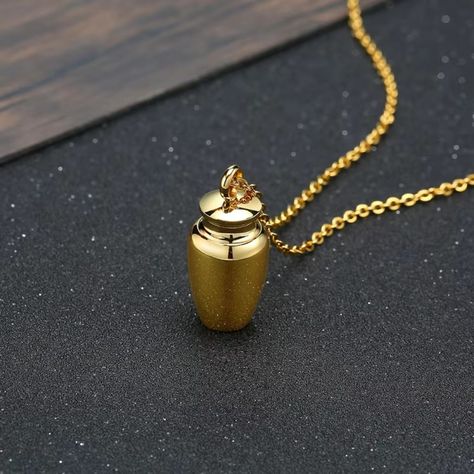 High Quality Mini Bone Ash Pendant Stainless Steel Removable Cinerary Urn Well Sealed with Necklace Urn Necklace, Urn Necklaces, Cremation Jewelry, Necklace Pendant, Bones, Ash, Fast Delivery, Pendant Necklace, Stainless Steel