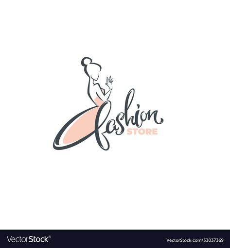 Store Logo Design, Sewing Logo Design, Logo Design Women, Mode Logo, Clothing Logo Design, Logo Online Shop, Blogger Logo, Dress Logo, Sewing Logo