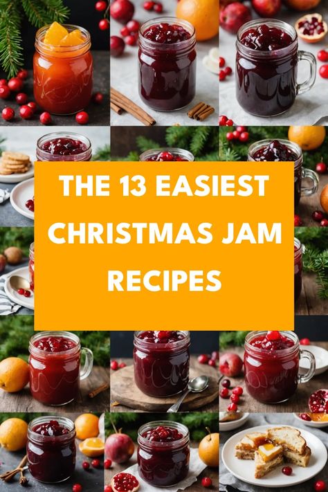 A photo of a christmas jam recipes Jams And Jellies Recipes Christmas Gifts, Homemade Christmas Jam Recipe, Spicy Christmas Jam, Jams And Jelly Recipes Christmas Gifts, Easy Christmas Jam Recipes, Holiday Jams And Jellies, Home Made Jam Recipes, Easy Christmas Jam, Easy Homemade Jam Recipe