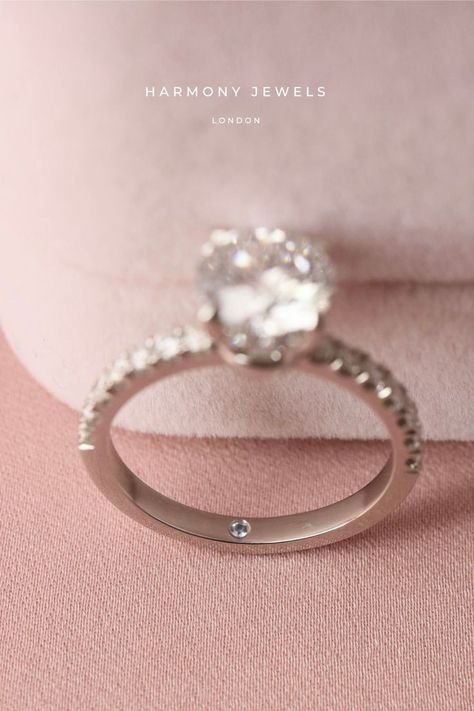 Engagement Ring With Hidden Halo, Moon In The Sky, Birth Stones, Birthstone Engagement Rings, The Sun And The Moon, Sun And The Moon, Marquise Diamond Engagement Ring, Round Diamond Engagement Ring, Bespoke Engagement Ring