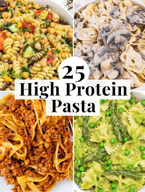 25 High Protein Pasta Recipes for Weeknight Meals High Protein Pasta Recipes, Protein Pasta Recipes, Red Pepper Pasta Sauce, Chickpea Flour Recipes, High Protein Pasta, Summer Pasta Recipes, Main Salad, Plant Based School, Pasta With Alfredo Sauce