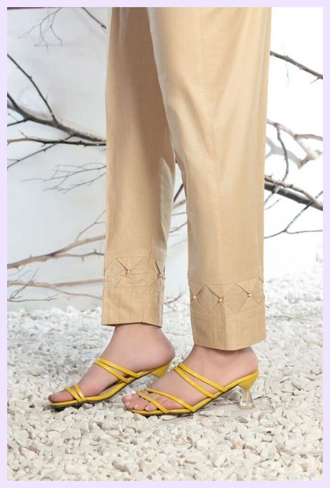 [AffiliateLink] Latest Capri Designing Ideas #trouserpantspatternpakistani Stylish Trouser Designs Pakistani, Trouser Designs Pakistani, Trouser Pants Pattern, Women Trousers Design, Capri Design, Silk Kurti Designs, Sobia Nazir, Churidar Neck Designs, Womens Pants Design