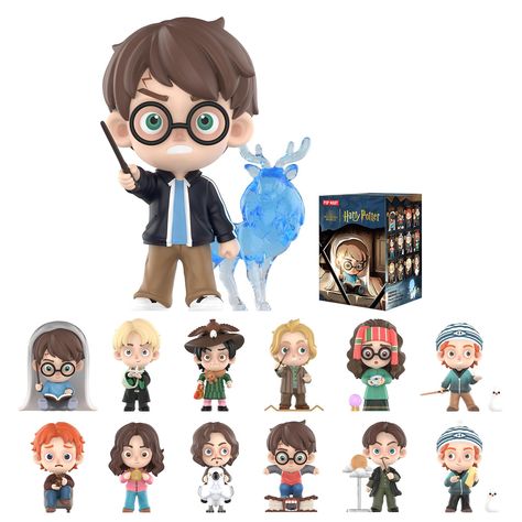 PRICES MAY VARY. POP MART Harry Potter and the Prisoner of Azkaban Figures: Blind box toys are collectibles that come in a sealed box, with the content unknown to buyers until they open it. This collection contains 12 regular figures, and 1 hidden edition (Harry Potter-Expecto Patronum). Random Design: Each blind bag is randomly arranged. You may get the hidden edition in any single box with a probability of 1/144. Acquiring 3 boxes does not promise that the toys enclosed within them will be non Hogwarts Decor, Harry Potter Expecto Patronum, Blind Box Figures, Harry Potter Toys, Dream Wishlist, Expecto Patronum, Mini Diy, The Prisoner, The Prisoner Of Azkaban