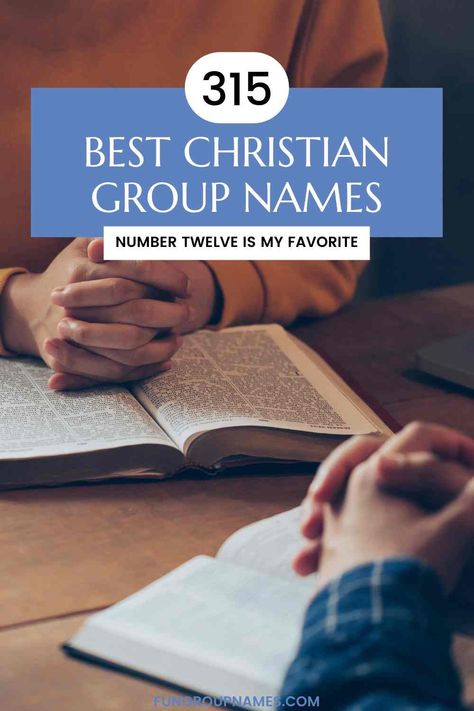 Discover over 315 inspiring Christian group names categorized for ministries, youth groups, and more. Choose the perfect name for your faith community! Cute Bible Study Group Names, Christian Group Chat Names Ideas, Women Ministry Names Ideas, Womens Ministry Names, Christian Group Chat Names, Christian Group Names Ideas, Youth Group Names, Discipleship Group, Bible Board