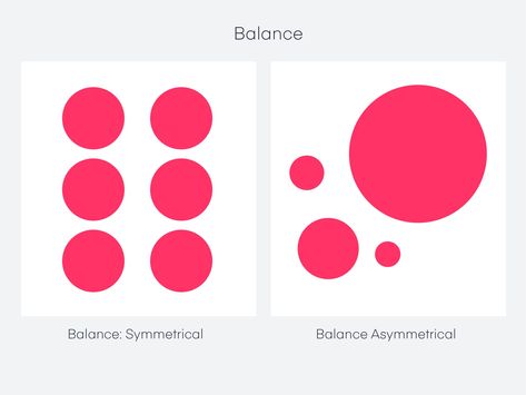 Balance In Principle Of Design, Balance In Design Principles, Balance Composition Design, Graphic Design Balance, Balance Design Principle, Symmetrical Balance Design, Balance Art Design, Balance Principle Of Design, Design Principles Balance