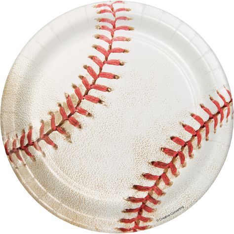 PRICES MAY VARY. 24 Baseball Dessert Plates Plates measure 7" Coordinates with our other Baseball party supplies You can't play baseball in the house but you can eat off of one with these Baseball Dessert Plates. The Sturdy Style paper plates measure 7” round and feature a picture of a baseball, covering the entire plate. The premium strength paper plate comes in packs of 24 and can be combined with other Baseball party supplies. Baseball Desserts, Baseball Plate, Sports Party Decorations, Baseball Theme Party, Sports Birthday Party, Baseball Birthday Party, Birthday Plate, Baseball Party, Baseball Birthday