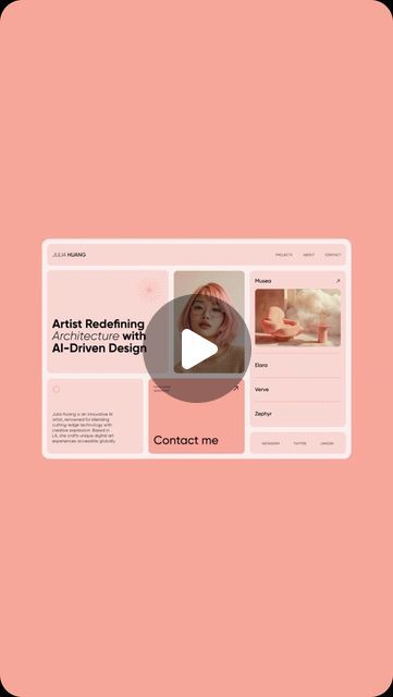 abdul rauf on Instagram: "girly portfolio 🌸 . . . . . . #uidesign #typography #uiinspiration #figma #midjourney #webdesigner #uitrends #interactivedesign #websitedesign #3ddesign #animated #futuristic #figmadesign #girlyaesthetic" Figma Portfolio, Abdul Rauf, Portfolio Web Design, Ui Inspiration, Site Design, Interactive Design, Portfolio Design, 3d Design, Ui Design