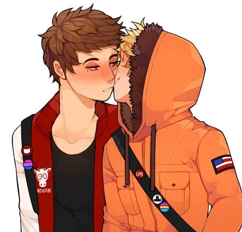 Clyde X Kenny, Clyde South Park, Kenny South Park, South Park Fanart, South Park, Anime Fanart, Cool Art, The Past, Zelda Characters