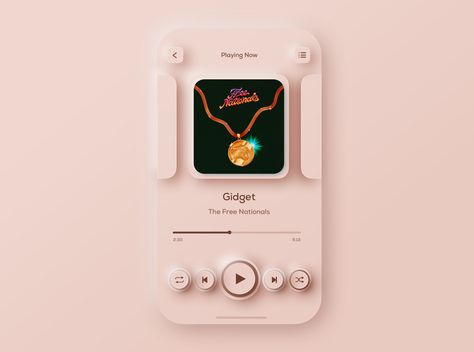 Rose Gold Music Player Music Player Design, Ui Ux 디자인, App Design Layout, Desain Ui, Digital Communication, App Interface Design, Flat Ui, 타이포그래피 포스터 디자인, App Design Inspiration