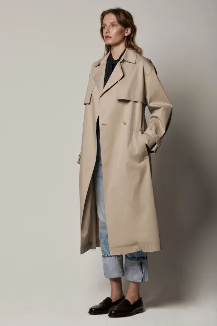 Outerwear | Another Tomorrow Women's Trench Coat, Trench Coat Outfit, Coat Outfits, Trench Coats Women, Gold Accent, Trench Coats, Minimal Fashion, Denim Top, D Ring