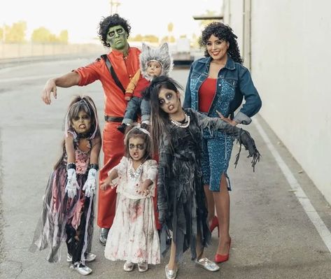 Scary Family Halloween Costumes For 4, Monster Family Costumes, Family Scary Halloween Costumes, Spooky Family Halloween Costumes, Zombie Family Costumes, Thriller Costume Ideas, Family Costume Ideas For 4, Monster Mash Costume, Family Halloween Costumes For 4