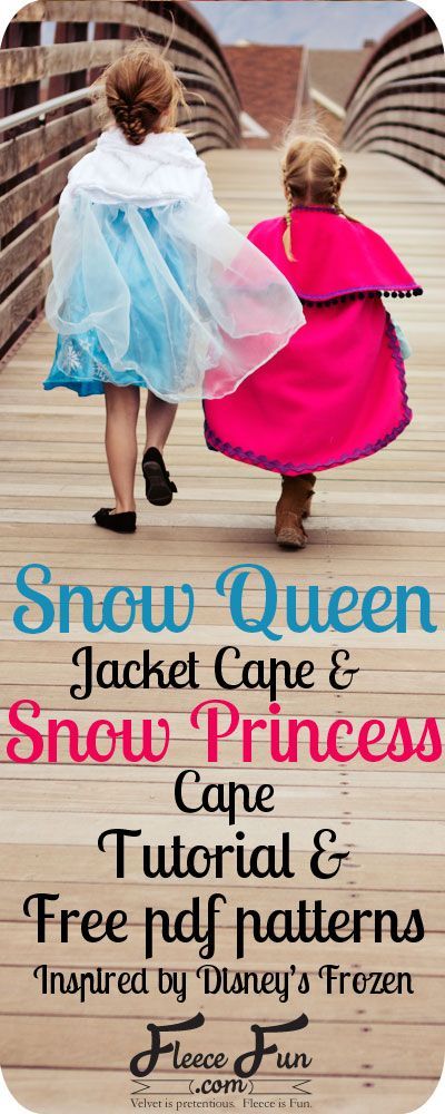 Love the idea of a jacket fo rmy Elsa.  I love how the Anna cape comes in multiple sizes too - so cute! Frozen Cape Diy, Paper Crafts For Preschoolers, Anna Cape, Cape Diy, Queen Cape, Cape Tutorial, Dan Carter, Princess Cape, Diy Cape