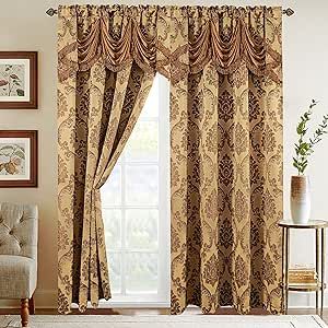 Luxury Window Curtains, Waterfall Valance, Insulated Drapes, Luxury Windows, Curtain Installation, Long Room, Buy Curtains, Elegant Curtains, Drape Panel