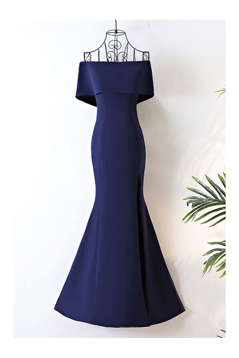 Navy blue prom dresses long