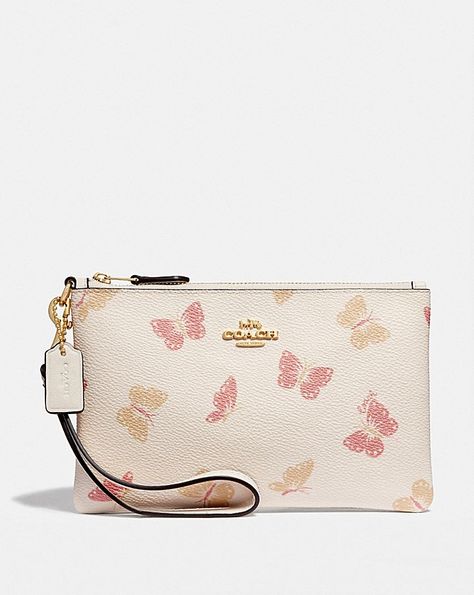 Women's Wristlets | COACH ® Small Wristlet, Cute Wallets, Girly Bags, Fancy Bags, Luxury Purses, Pretty Bags, Coach Leather, Cute Bags, Leather Care