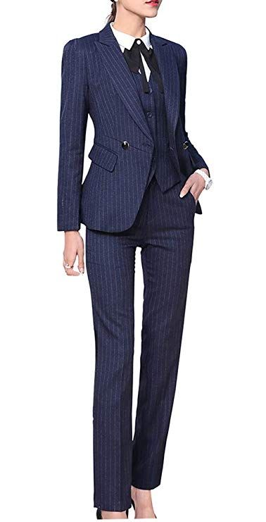 Amazon.com: LISUEYNE Women's Three Pieces Office Lady Blazer Business Suit Set Women Suits for Work Skirt/Pant,Vest and Jacket: Clothing Three Piece Suit Women's, Suit Set Women, Suits For Work, Women Suits Wedding, Work Skirt, Women Suits, Dress Luxury, Office Wear Women, Ladies Blazer