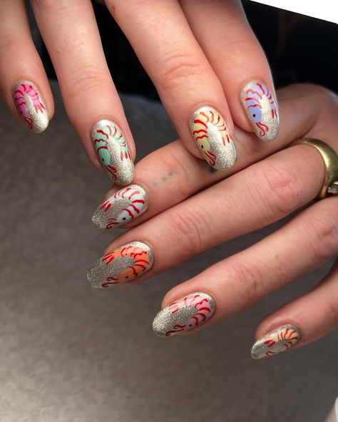 Skrimps!!! 🦐 This was such a fun set 🥹 Hannah picked some inspo from my Pinterest (there’s a link at the bottom of my website 😉) and then just let me go for it 🍤 💅🏼BIAB Infill 🎨Intermediate Nail Art ⏱️2hrs 20mins 🌈using @lolaleebeautynz_aus from @belushnz_aus • • • #shrimp #shrimpnails #funnails #hawkesbay #nznailtech #lolaleeambassador01nz #hawkesbaynailartsit #hawkesbaynailtech #skrimps #havelocknorth #havelocknorthnails # Shrimp Nail Art, Lobster Nail Art, Shrimp Nails, Lobster Bake, Get Nails, Let Me Go, My Pinterest, Go For It, Nail Artist