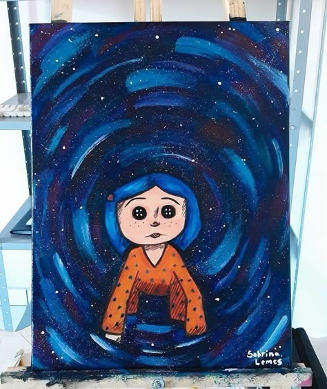 Unique Things To Paint, Painting Ideas Unique, Unique Painting Ideas, Halloween Canvas Paintings, Canvas Tutorial, Halloween Canvas Art, Coraline Art, To Paint, Disney Canvas Art