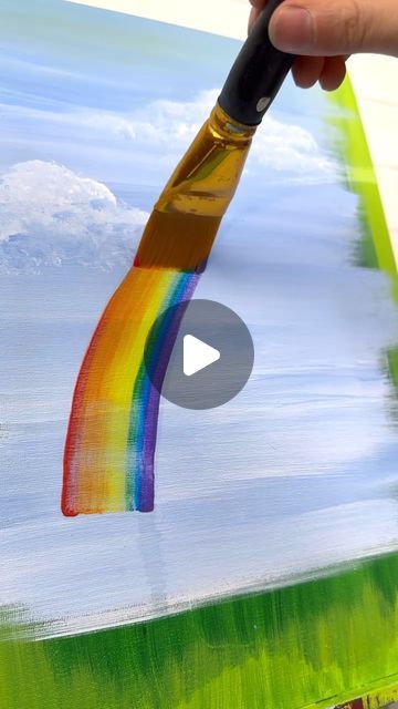 164K views · 10K likes | Emily Seilhamer on Instagram: "How to paint an easy rainbow! 🌈🎨#easypainting #tipsandtricks #rainbow #rainbows #stpatricksday" 10×12 Canvas Painting, Easy Rainbow Painting Ideas On Canvas, Painting Rainbows On Canvas, How To Paint A Rainbow On Canvas, How To Paint A Rainbow On A Wall, How To Paint A Rainbow, Canvas Rainbow Painting, Easy Rainbow Painting, Rainbow Painting Ideas