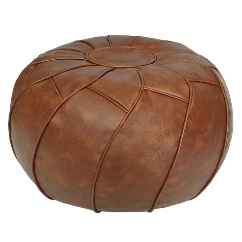 PRICES MAY VARY. About Filling: The poufs are shipped UNSTUFFED. This can save your freight cost. You can recycle, reuse, and stuff it with any soft material, such as old towels, poly fill, bubble pack, cotton batting, fabric remnants, towels, blankets, used clothes, cushion, pillow, etc. Material: Made with high quality faux leather,it's eco-friendly and recyclable. Size: Thgonwid ottoman dimension is 22" dia. and 14" high. DURABILITY and Multi-use: Thgonwid round pouf is designed to hold 220 l Bedroom Brown, Stool Ottoman, Old Towels, Brown Bedroom, Moroccan Pouf, Leather Frames, Leather Pouf, Round Ottoman, Foot Stool