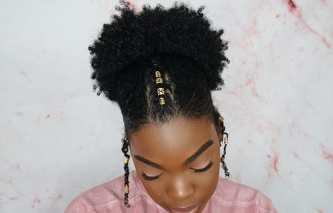 Krissy Lewis — Feel good, look good, do good. Medium 4c Hair, Hairstyle At Home, Puff Hairstyle, Natural Hair Puff, Quick And Easy Hairstyles, Hair Puff, Wash N Go, Type 4 Hair, Athletic Hairstyles