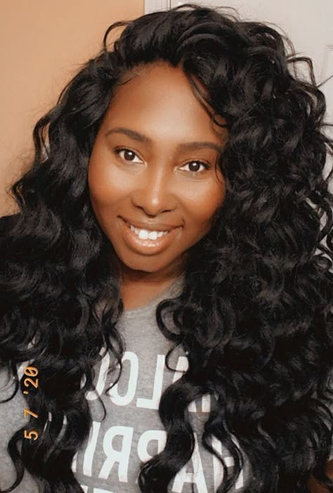 Loose Wave Crochet Hair, Beach Wave Sew In Hair Weaves, Loose Wave Crochet Hairstyles, Illusion Crochet Hair, Crochet Ocean Wave Hairstyles, Illusion Crochet Braids, Ocean Wave Crochet Hairstyles, Kima Ocean Wave Crochet Hairstyles, Kima Ocean Wave Crochet Hair