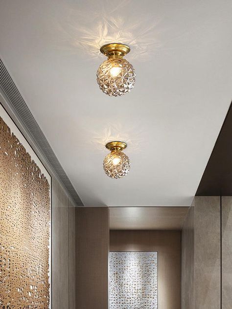 Add a touch of vintage charm to your hallway with our Vintage Fancy Clear Glass Hallway Ceiling Light. Crafted with intricate detail and timeless appeal, this fixture illuminates your space with elegance. Upgrade your hallway decor with this statement piece that seamlessly blends vintage aesthetics with modern functionality. Glass Hallway, Entrance Light, Hallway Ceiling Lights, Hallway Ceiling, Hallway Entrance, Modern Lighting Chandeliers, Hal Decor, Crystal Ceiling Light, Fancy Lights