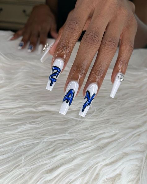 Acrylic Nails With Boyfriends Name, Name On Nails, Fall Nail Trends, New Nail Designs, Cute Acrylic Nail Designs, Cute Couple Outfits, Glamorous Nails, Short Square Acrylic Nails, Unique Acrylic Nails